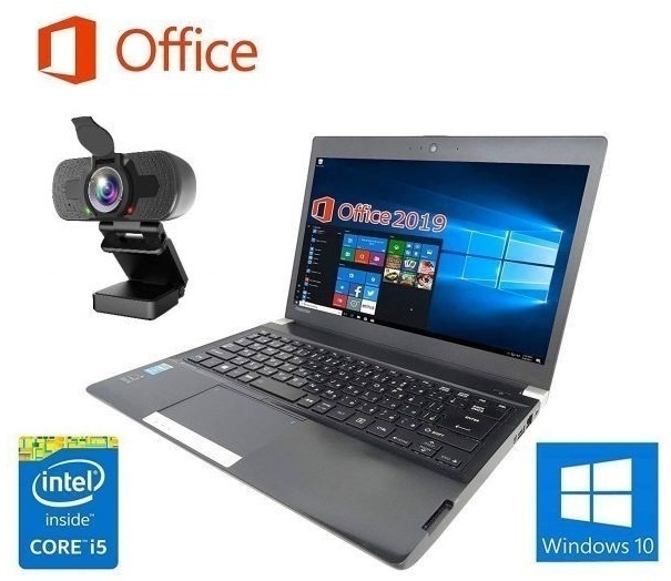 【高画質Webカメラセット】【サポート付き】Webカメラ TOSHIBA R734 Windows10 PC 大容量 新品SSD:1TB Office 2019 新品メモリー:8GB拍卖