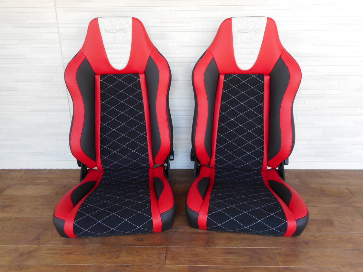 recaro SRカスタム アルカンターラー 張替え済 未使用 2脚セット 。。. 25拍卖