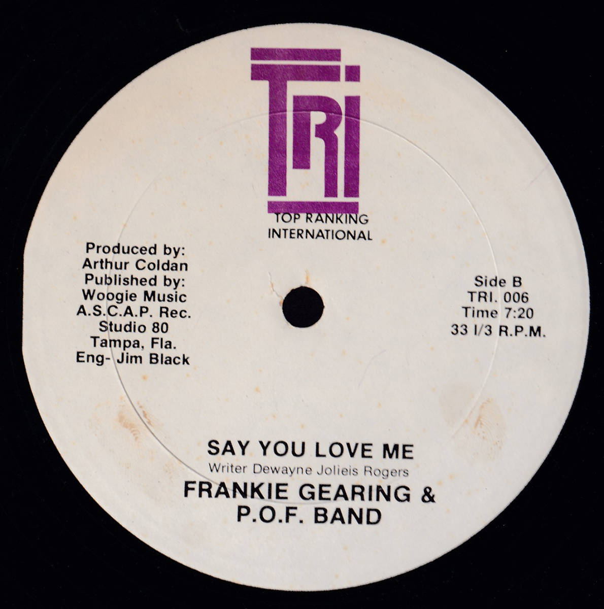 ダンクラ12inch★FRANKIE GEARING & P.O.F.BAND / Say you love me★Top Ranking international★拍卖