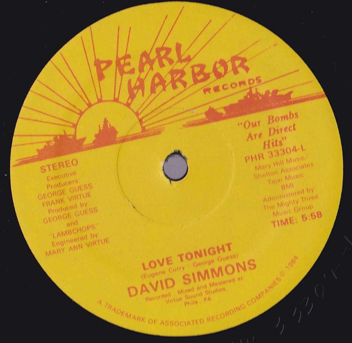 ダンクラ12inch★DAVID SIMMONS / Love tonight★Pearl harbor★拍卖