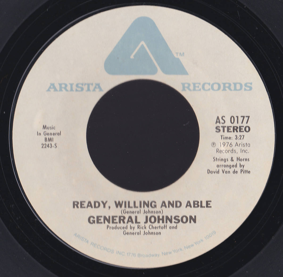 ソウル7inch・45★GENERAL JOHNSON / Ready, willing and able / All in the family★Arista★拍卖