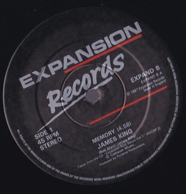 Soul 12inch★JAMES KING / Memory / Easy love / Heartbreaker sorrow and pain★U.K.盤・Expansion★拍卖