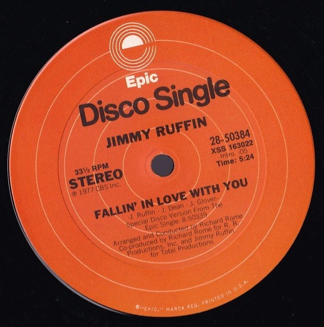 Soul 12inch★JIMMY RUFFIN / Fallin’ in love with you★Epic★拍卖