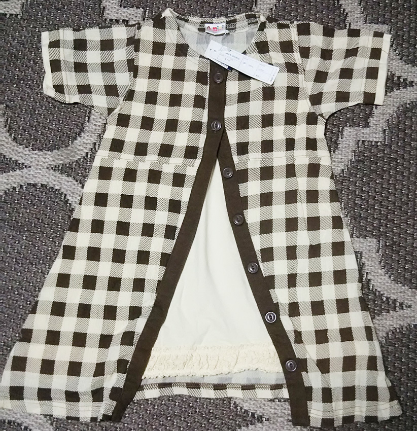 (^-^)A.miniCOLRFULチェックのワンピ♪110拍卖