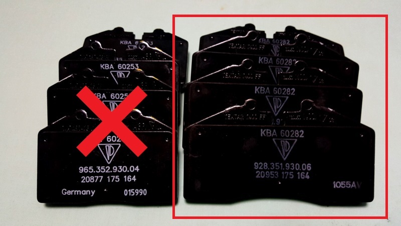 ■純正■ポルシェ 911・930・964・993用ブレーキパッド純正③■通称(F40)黒キャリパー用■新品■993 351 939 01■拍卖