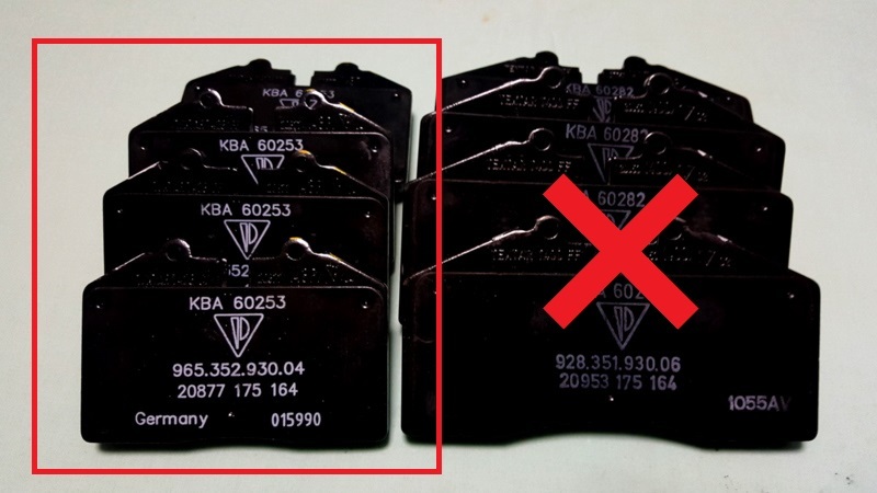 ■純正■ポルシェ 911・930・964・993用ブレーキパッド純正④■通称(964)黒キャリパー用■新品■965 352 393 04(964 351 939 03)■拍卖