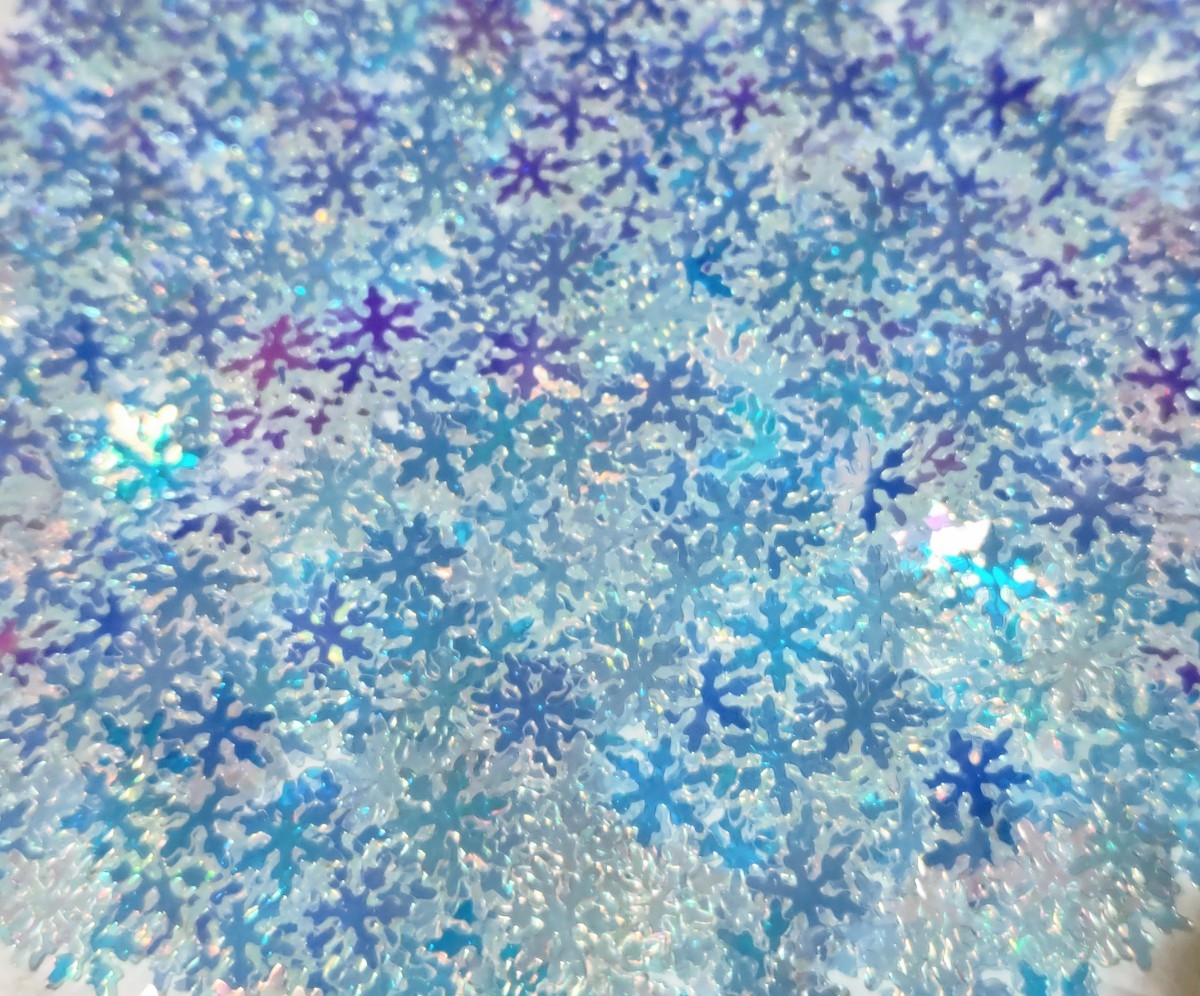 送料無料!雪の結晶パーツ キラキラパーツ クリスマスパーツ 100枚以上拍卖