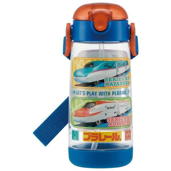 プラレール 水筒 ストローボトル 480ml クリア 透明 ワンプッシュ 子供 子ども キッズ キャラクター スケーター拍卖