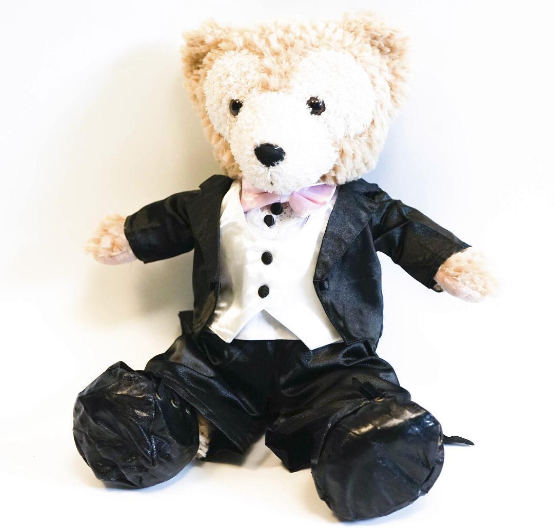 ダッフィー タキシード 結婚式 洋服 衣装 黒 服装 43cm【現物撮影】拍卖