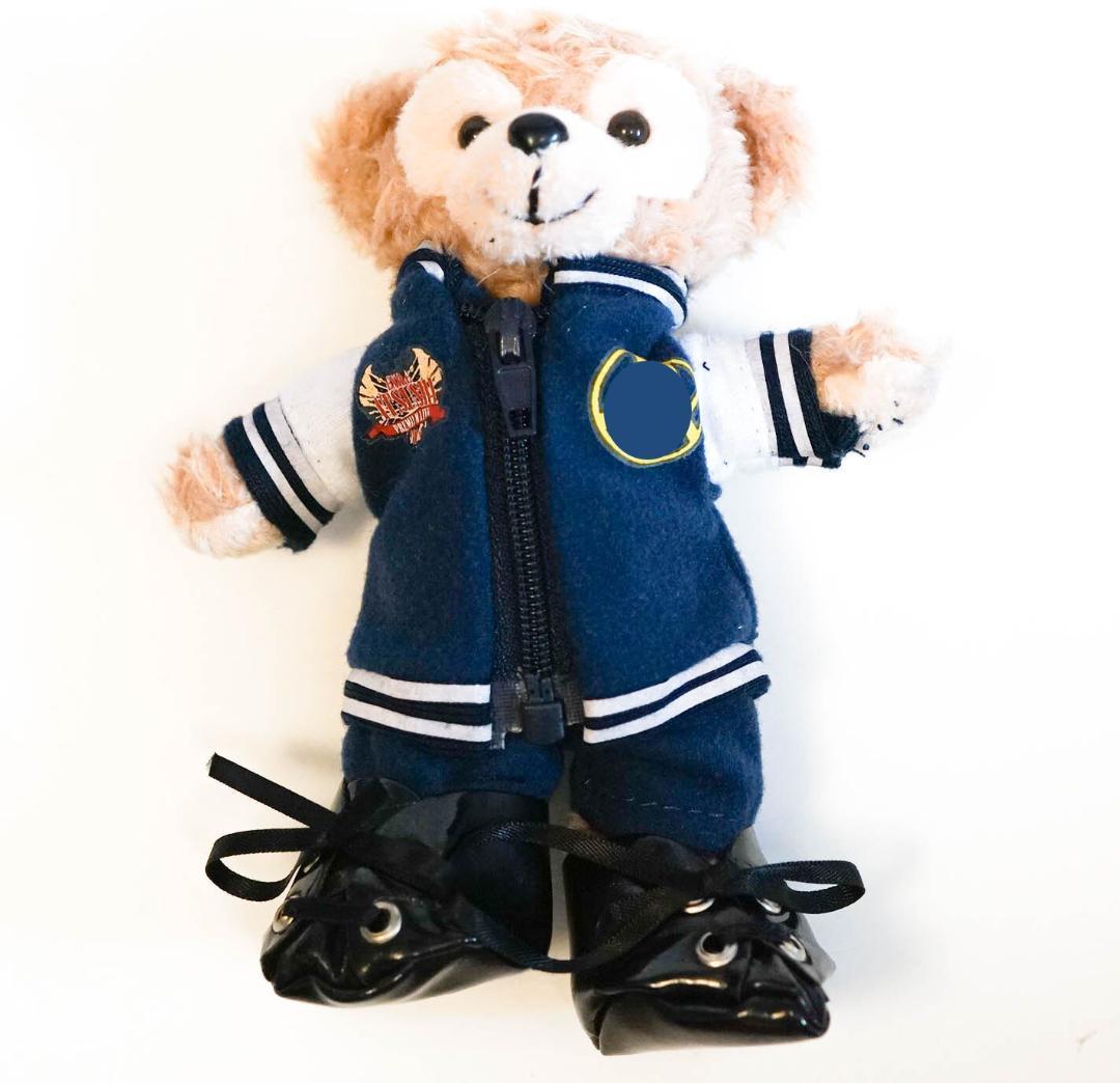 ダッフィー ジャージ 服 衣装 14cm ライブ衣装 裸紺紺黒【現物撮影】拍卖