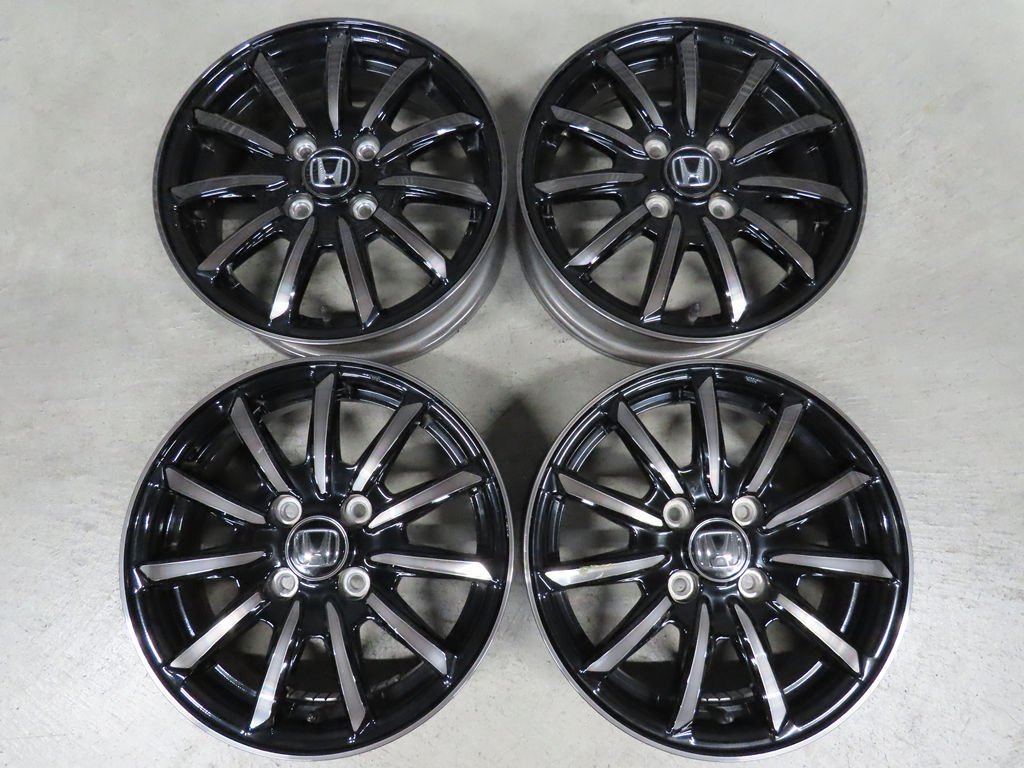 希少 ホンダ N-WGN SS ツートン カラースタイル 純正 JH1 JH2 ブラッククリア 4.5J +40 PCD100 4穴 14インチ N-BOX N-ONE拍卖
