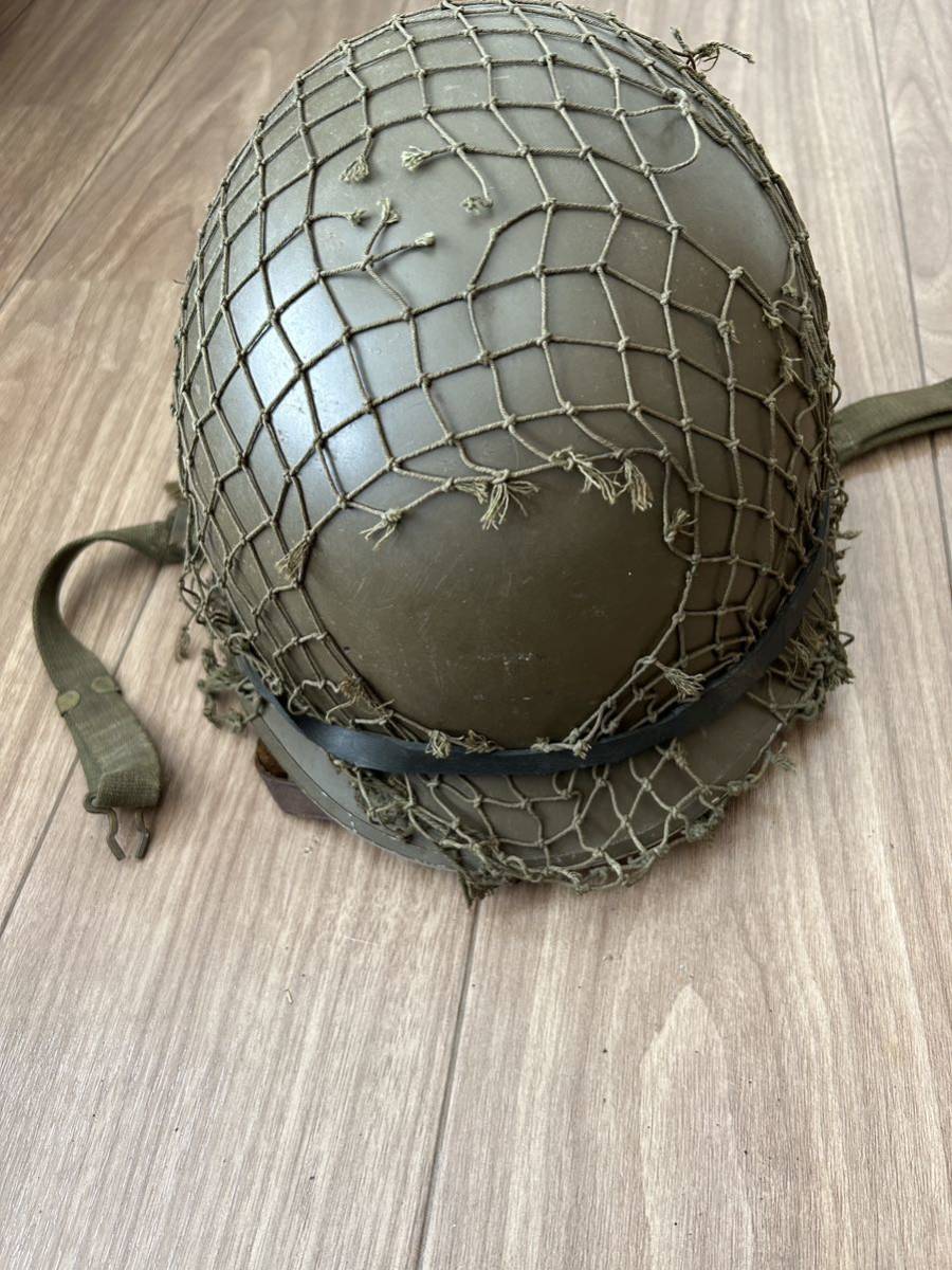 アメリカ軍ヘルメット ネット ゴムバンド 米軍実物 1953年製拍卖