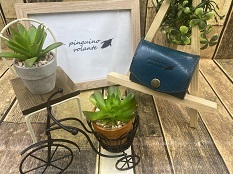 【姫路レザー】小銭入れ ホック式 ブルー 小物入れ シンプル 革 本革 カスタマイズOK商品拍卖