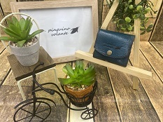 【姫路レザー】小銭入れ(小) ホック式 ブルー 小物入れ シンプル 革 本革 カスタマイズOK商品拍卖