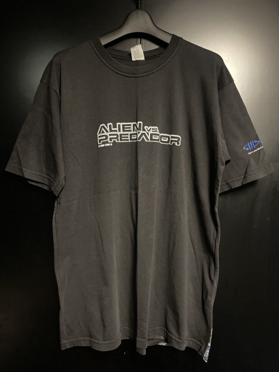 激レア 00'S ALIEN VS PREDATOR Tシャツ ヴィンテージ 映画Tシャツ ブラック L コピーライト エイリアンTシャツ プレデター拍卖