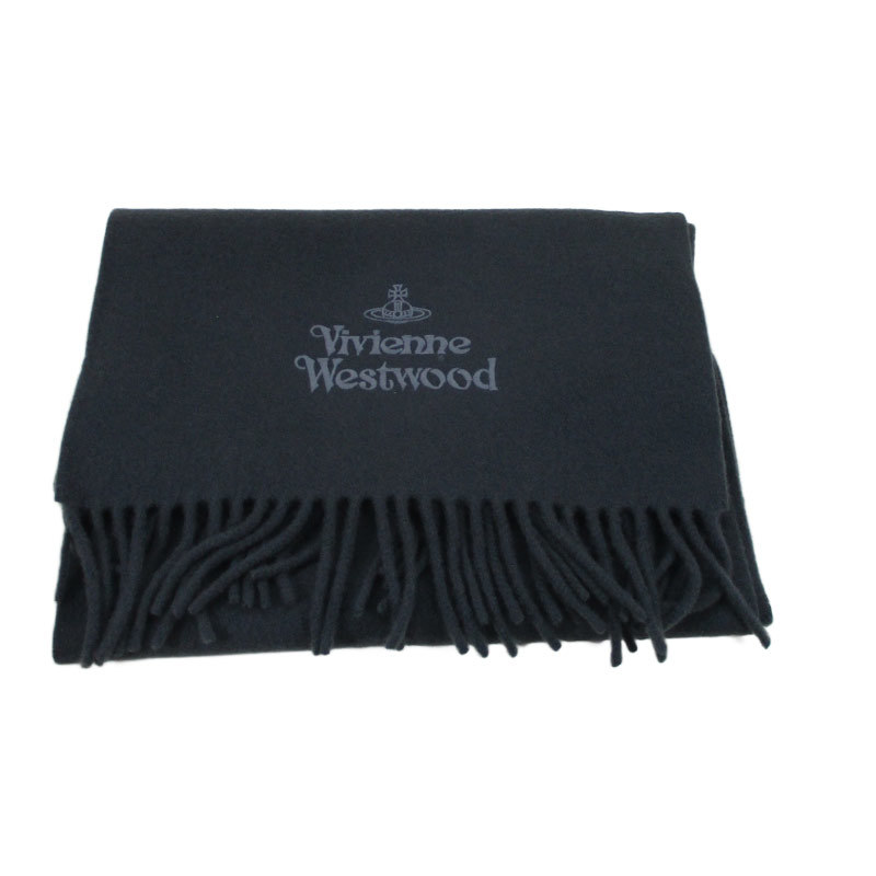 マフラー ヴィヴィアンウエストウッド 30x180cm アントラシト(ダークグレー) P410拍卖