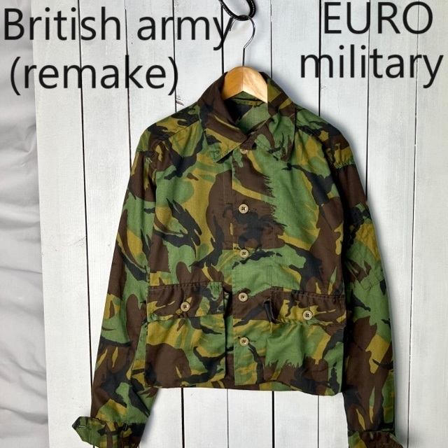 イギリス軍 DPMカモ リメイク シャツジャケット ライダーズ フィールドシャツジャケット カーキ XS~S 実物 ヴィンテージ リサイズ ●86拍卖