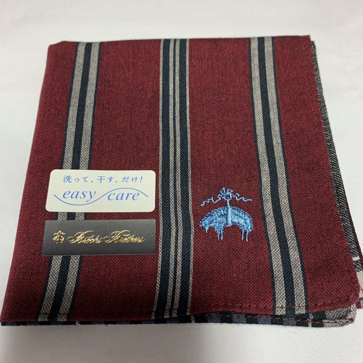 ブルックスブラザーズ ハンカチ easy care アポロコット加工 未使用F拍卖