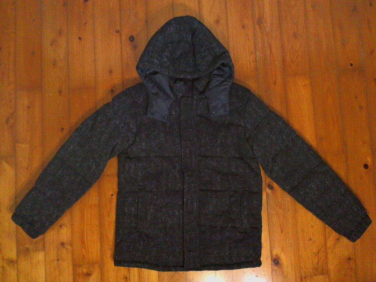 ★送料無料☆美品☆【HERE`S STREET】ジップアップ パーカ 中綿ジャケット ジャンパー L 黒 紫拍卖