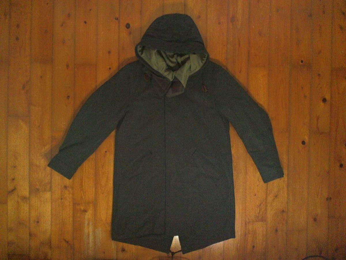 ★送料無料☆ユナイテッドアローズ【UNITED ARROWS GLEEN LABEL RELAXING】モッズコート ミリタリージャケット カーキ系 XS拍卖