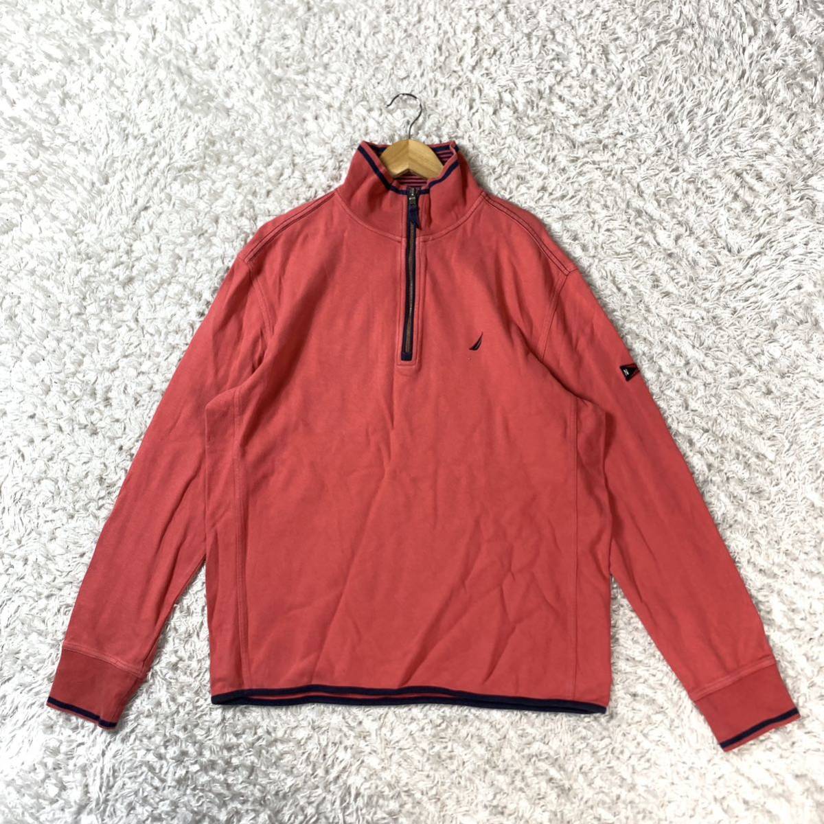 NAUTICA ノーティカ ハーフジッププルオーバー ピンク M YA4513拍卖