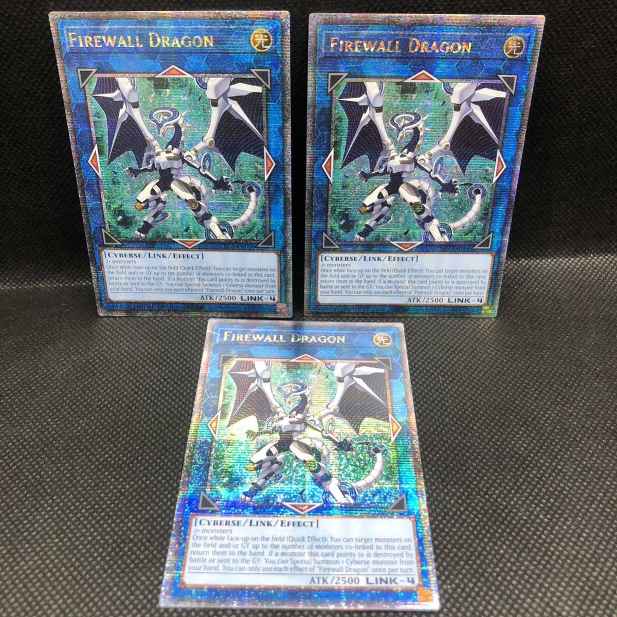 【未使用品】遊戯王 英語版 ファイアウォールドラゴン 25thシークレットレア 3枚セット拍卖