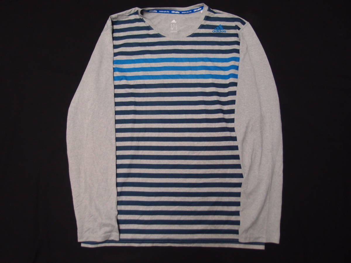◆古着卸USA■adidas☆長袖Tシャツ★★★L アメリカ直輸入 SALE お見逃しなく!拍卖