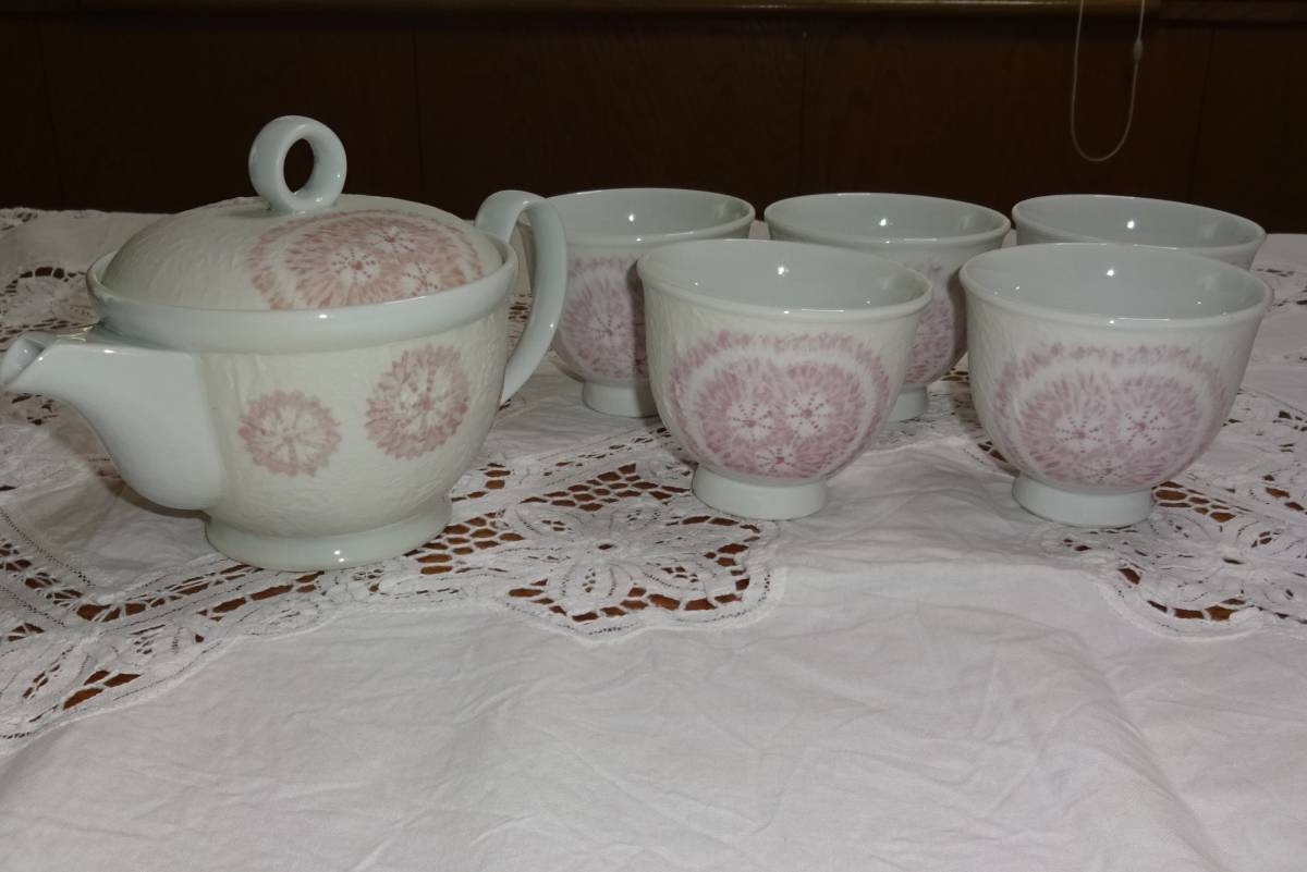 絞り柄急須湯呑セット 急須+湯呑5客セット拍卖