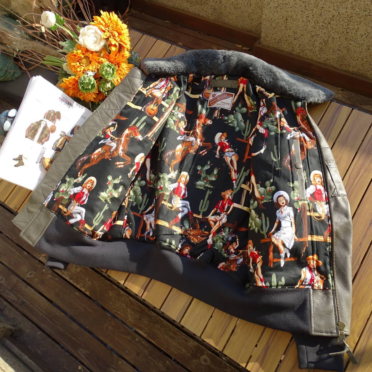 「81SHOP」フライトジャケット 本革 メンズ ウール 襟取り外し可能 牛革 革ジャン拍卖