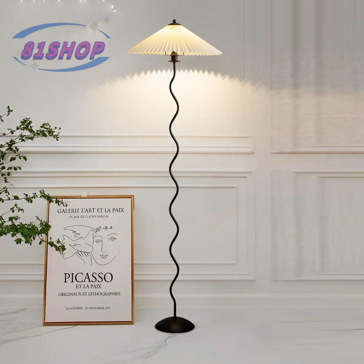 「81SHOP」フロアライト 間接照明 おしゃれ スタンド 布ランプシェード シンプルなスタイル フロアランプ インテリア拍卖