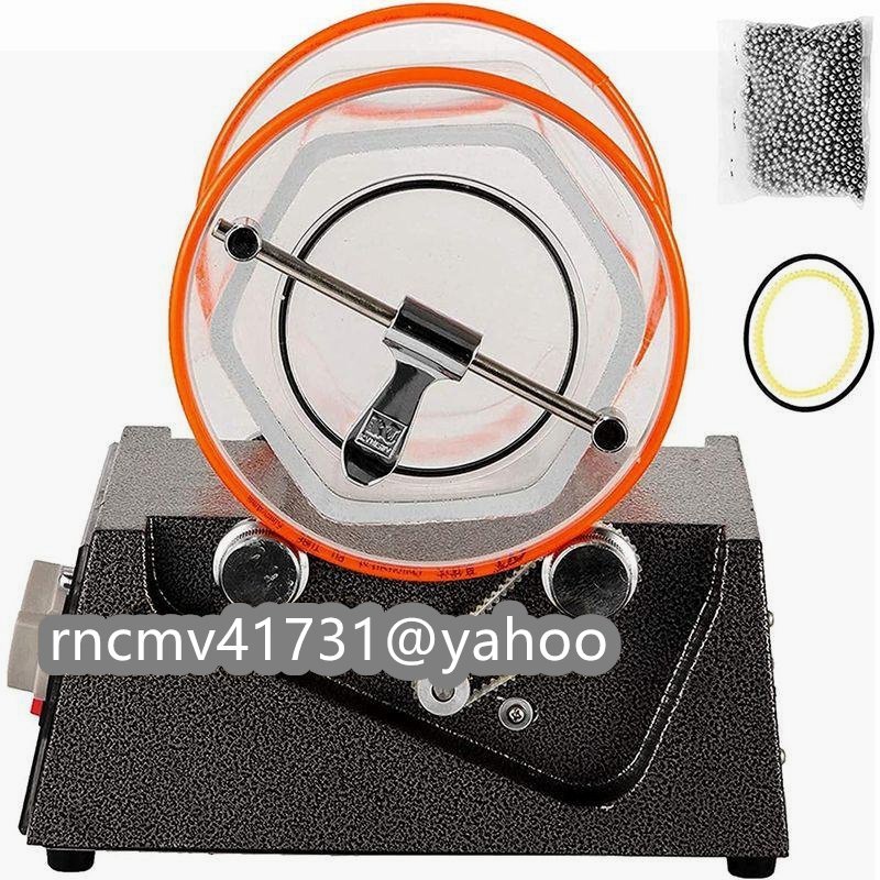 「81SHOP」バレル研磨機 電動ポリッシャー アクセサリー研磨 自動正反転 速度調整 研磨ボール付き チェンジバレル研磨機拍卖