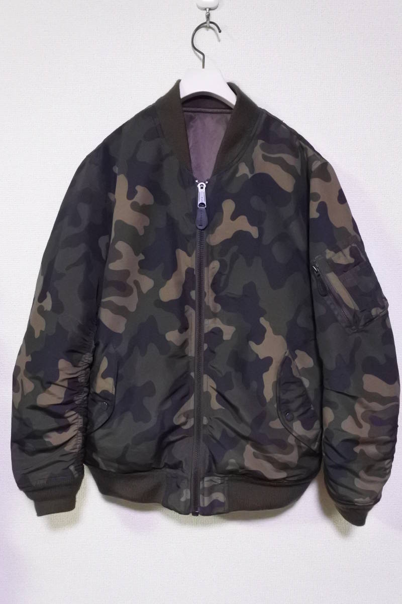 AVIREX Camo Bomber Jacket size L アヴィレックス ボンバージャケット MA-1 迷彩 カモフラ拍卖