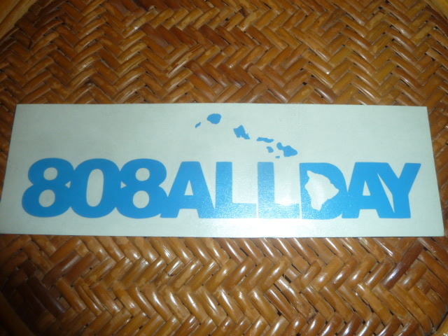 808ALLDAY in4mation hilife udown islandsnow defendhawaii USDM JDM HDM 808 aloha ヘラフラ スタンス ハワイ ステッカー 正規品 本物 3拍卖
