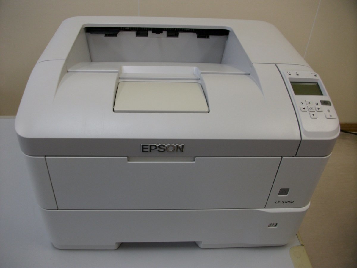 ★中古レーザープリンタ/EPSON LP-S3250/自動両面印刷対応/印字枚数:40,320枚/残量不明トナー付き★拍卖