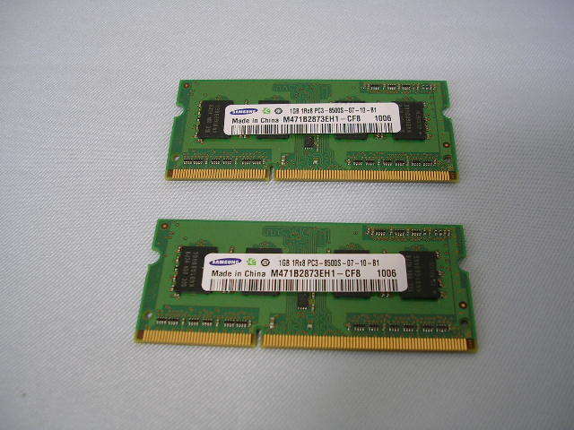 SAMSUNG DDR3 M471B2873EH1-CF8 PC3-8500S-07 2GB(1GB×2枚) A06拍卖