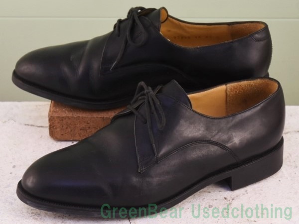 X059◆フランス製 Marbot ビンテージ ビジネスシューズ プレーントゥ 良い味 黒 ブラック メンズ 27cm拍卖