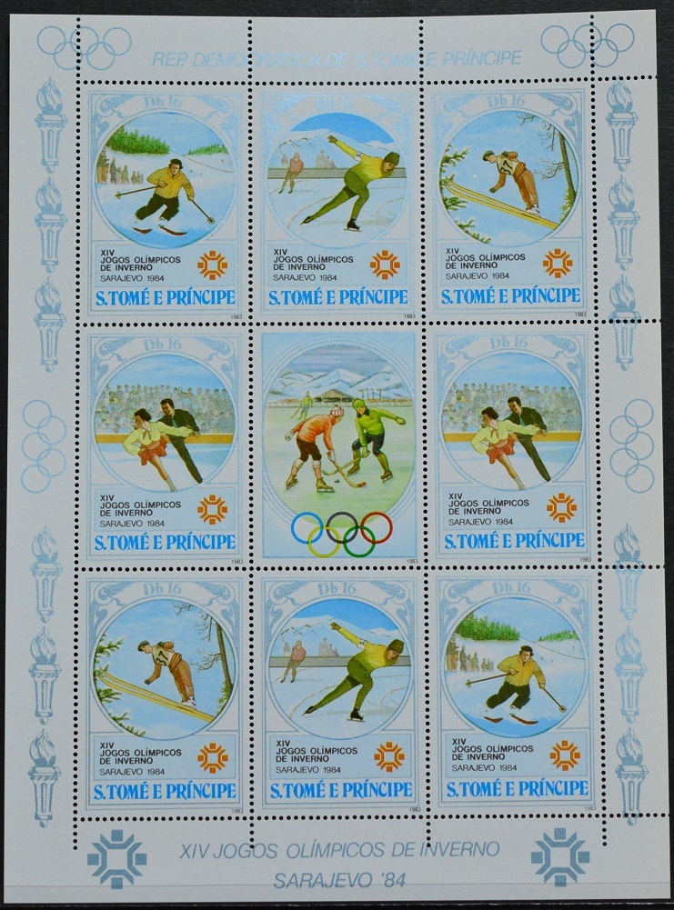 「D603」サントメプリンシペ切手 1984年 サラエヴォオリンピック記念拍卖