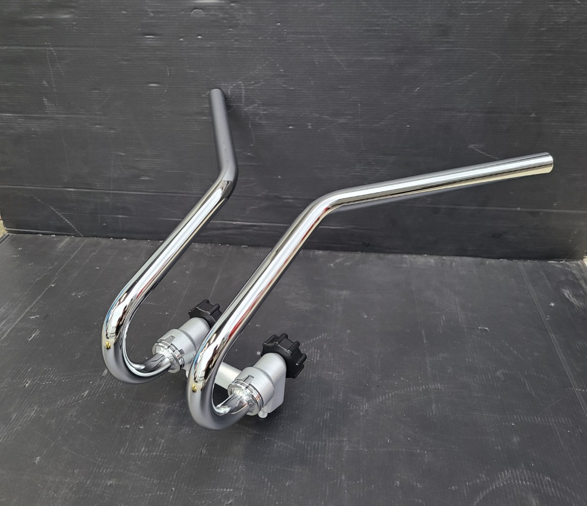 森田商店 くるくるハンドル ショートワイドタイプハンドル メッキ 新品 モンキー ゴリラ Monkey Gorilla シャリー ダックス Chaly Dax拍卖