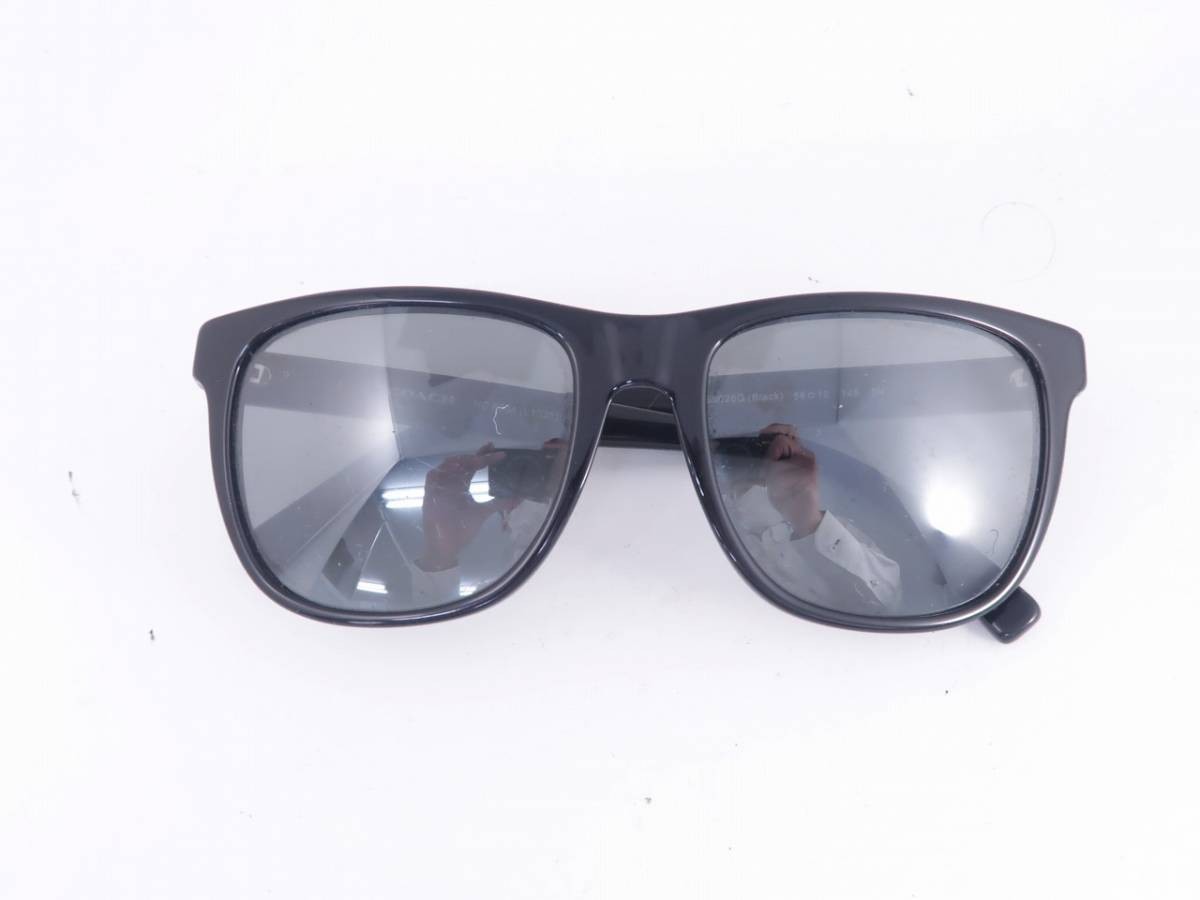 COACH◆サングラス/ウェリントン/BLK/50026G拍卖