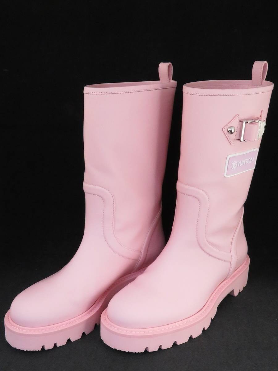 美品 LOUIS VUITTON ルイヴィトン テリトリーライン ブーツ レインブーツ 37拍卖