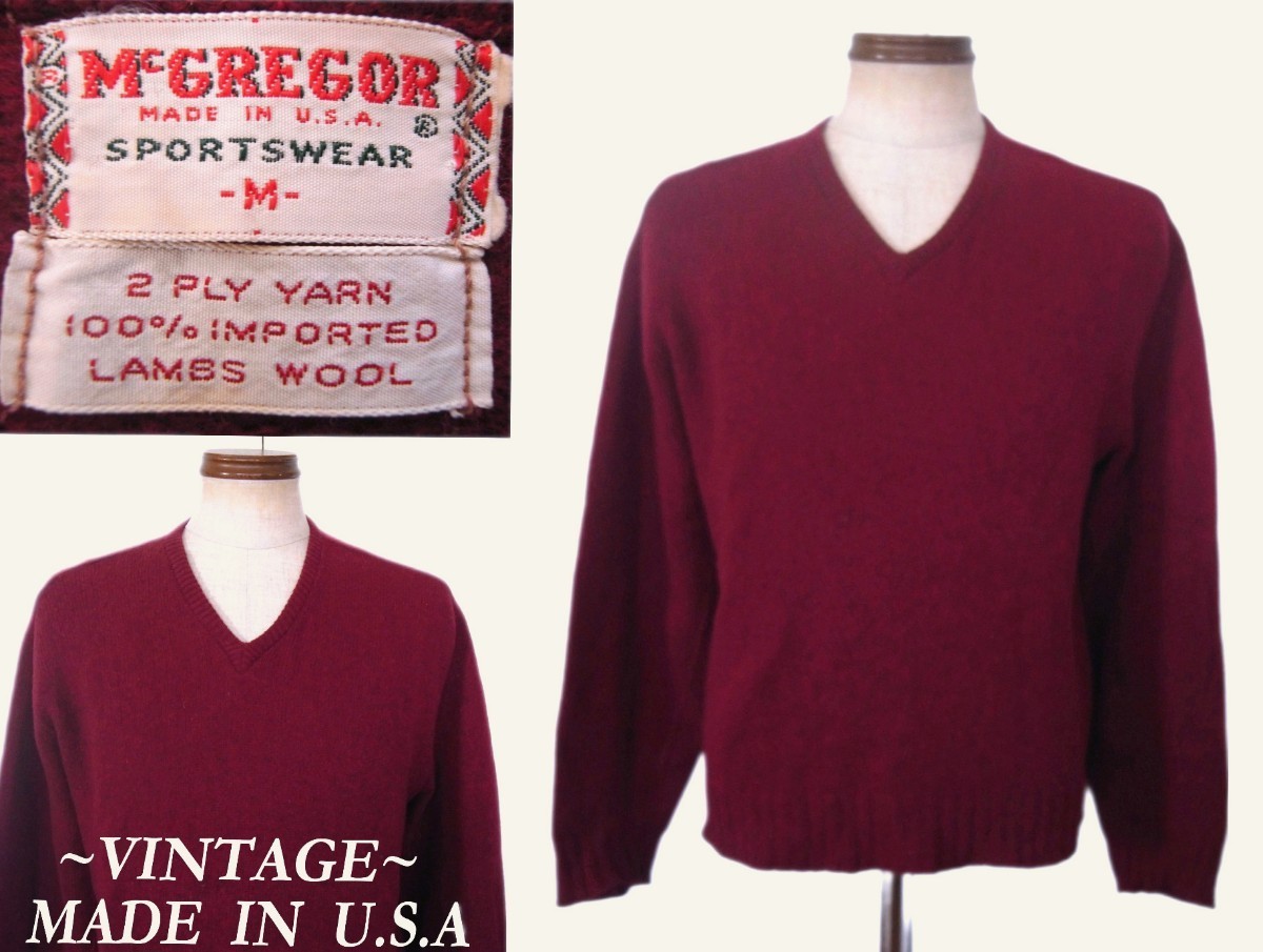 ビンテージ McGregor マクレガー USAアメリカ製 フリーダムスリーブ袖 セーター vintage モヘア RL マッコイズ penney ウエアハウス 45R拍卖