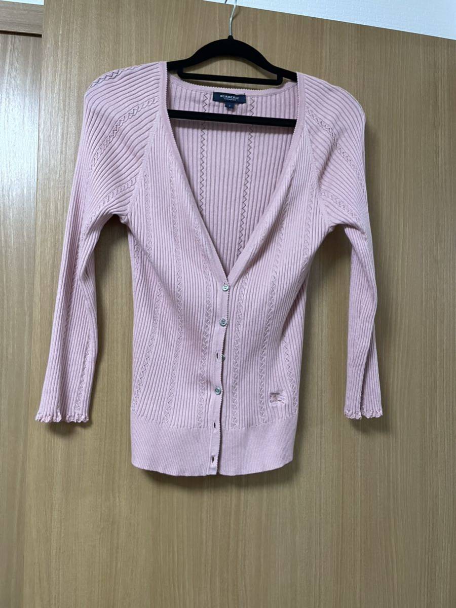 バーバリーロンドン ピンクカーディガン サイズ1 20230818拍卖
