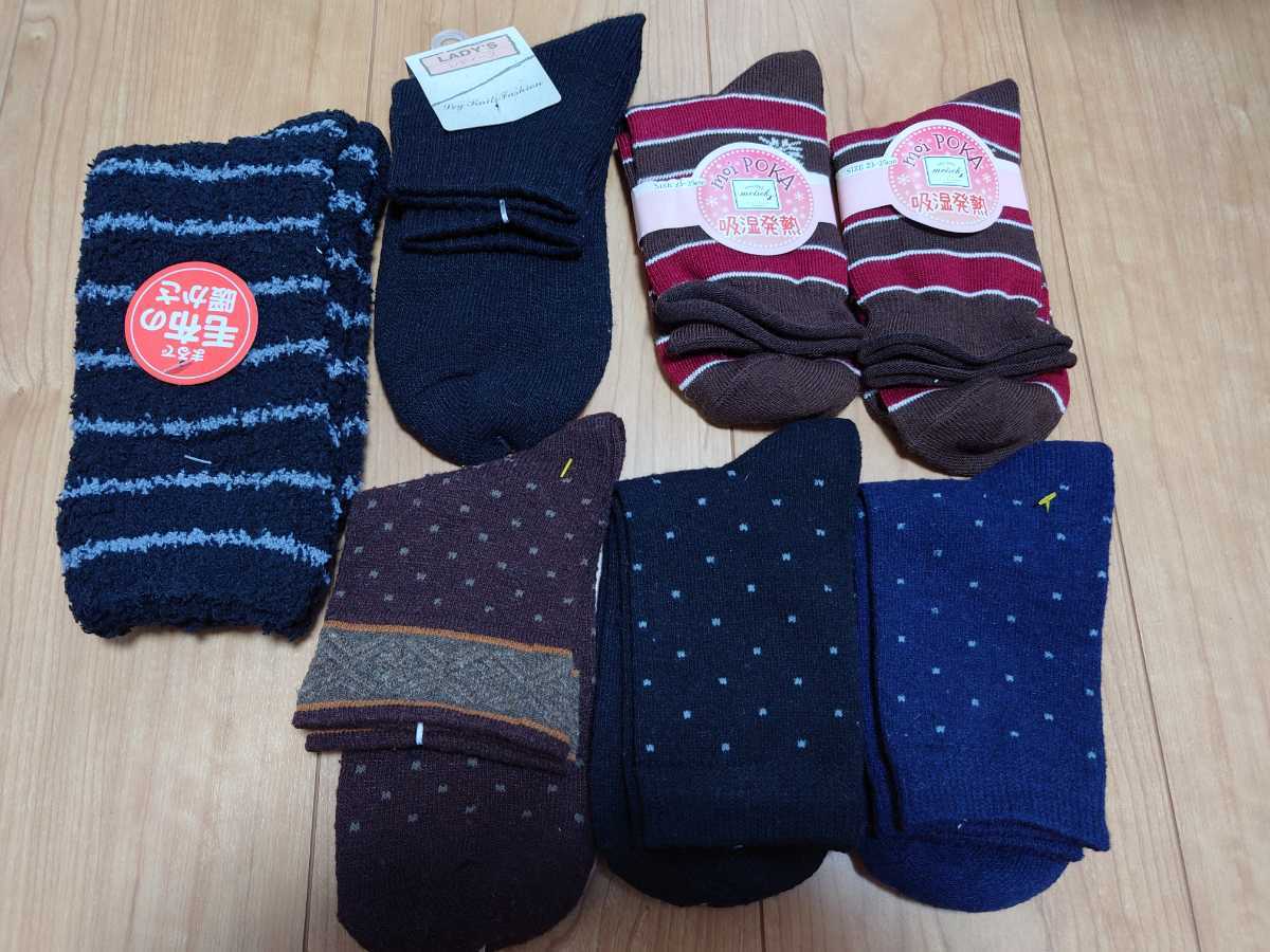 新品★★3足選択★靴下★ソックス★23~25㎝★★23㎝24㎝25㎝★冬拍卖