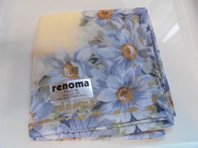 新品 renoma PARIS レノマ ハンカチ 綿100%③拍卖