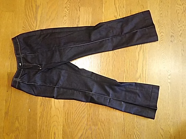 LOUNIEパンツスラックス 黒 サイズ38 股下73cm 日本製 コットン68%ポリエステル32% 美品拍卖