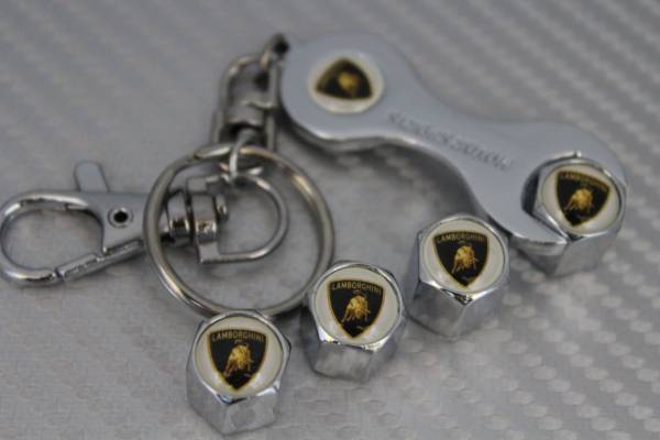 新品 ランボルギーニ シルバー エアーバルブキャップ拍卖