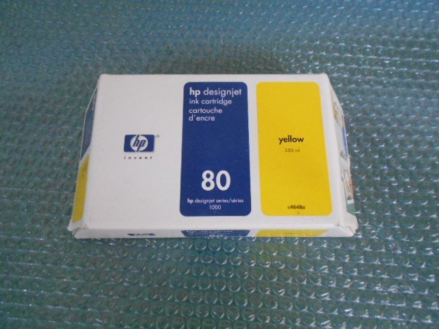 hp HP80 インクカートリッジ イエロー C4848A 箱未開封/期限切れ2014APR拍卖