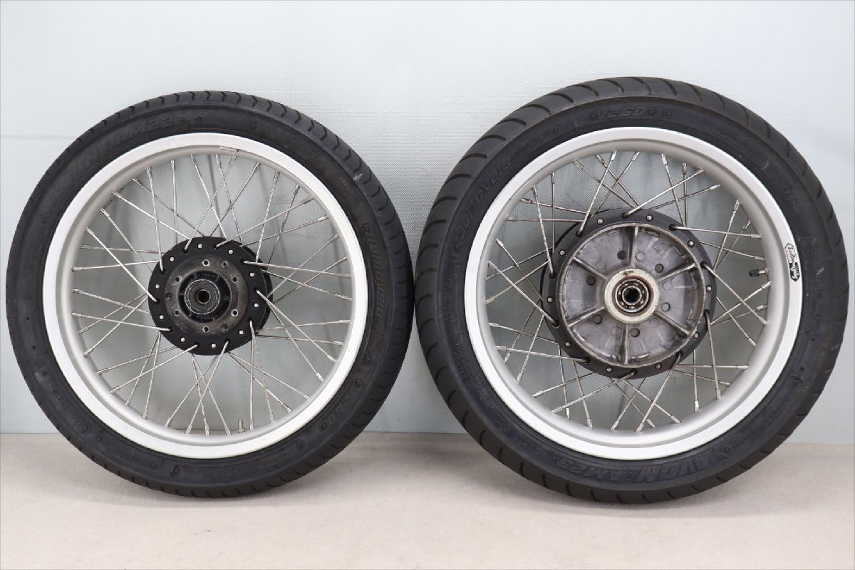 325980 Z1 Z2 18インチホイール前後セット ワイドホイール サンリムズ製アルミワイドリム 2,75-18 3,50-18拍卖