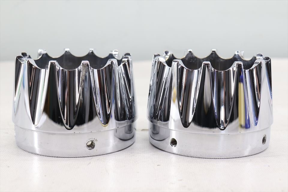 324486 ハーレー ツーリング RCXマフラー用 サイレンサーエンドチップ 4インチ径 エクスカリバーデザイン拍卖