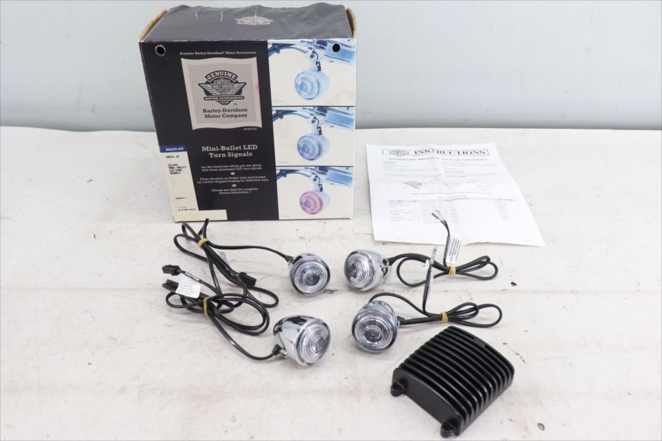 325340 ハーレー ソフテイル スポーツスター ダイナ 純正 ミニLEDウインカーキット 69476-07 クリアレンズ 未使用拍卖